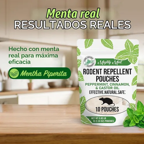 Vista 3 de Mighty Mint Bolsas repelentes de roedores con puntos de pegamento, 10