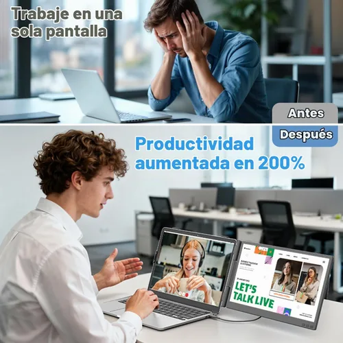 Vista 5 de Teamgee - Extensor de pantalla para portátil IPS Monitor portátil de 14 pulgadas