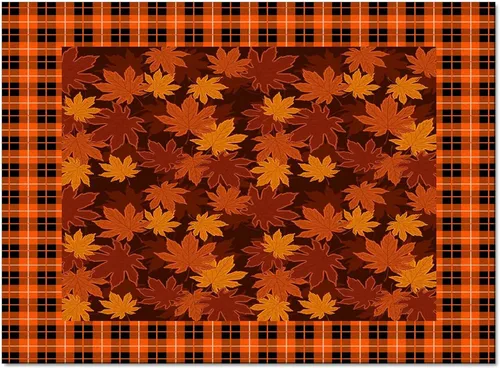 Vista 2 de Alfombra rectangular grande de 2.7 x 5 pies para sala de estar, Acción de Gracias, hoja de arce de otoño, duradera, antideslizante, alfombra