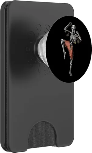 Vista 8 de Esqueleto Muay Thai Boxeo Karate Kickboxing Artes Marciales PopSockets Grip y soporte para teléfonos y tabletas
