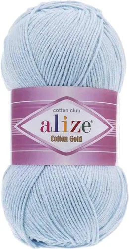 Vista 17 de 55% algodón 45% acrílico Alize Cotton Gold Yarn 1 madeja/bola 3.53 oz 360 yardas (1-crema)