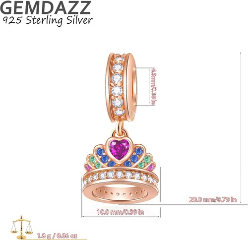 Vista 2 de GEMDAZZ Dijes de plata de ley 925 para el día de San Valentín dije de corazón con texto en inglés I Love You to the Moon and Back flecha de Cupido