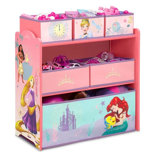 Vista 5 de Delta Children Organizador de juguetes para diseño y almacenamiento de 6 compartimientos, certificado Greenguard Gold, Nick Jr. PAW Patrol & Design
