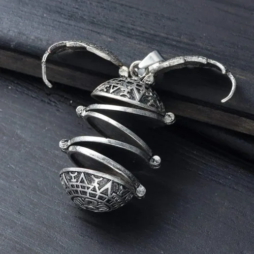 Vista 6 de Medallón, Unisex, Alas Huecas Ampliando 4 Foto Medallón Bola Colgante Collar Memorial Regalo - Plata