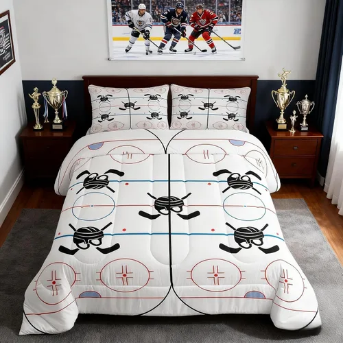 Vista 48 de Homewish Juego de edredón de juegos deportivos de pelota, tamaño twin, juego de ropa de cama de béisbol y baloncesto, 2 piezas para niños