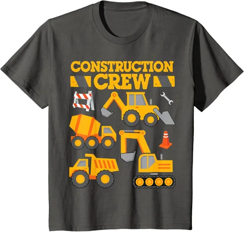 Vista 45 de Construction Crew Worker Excavator - Camiseta para niños y niñas Negro