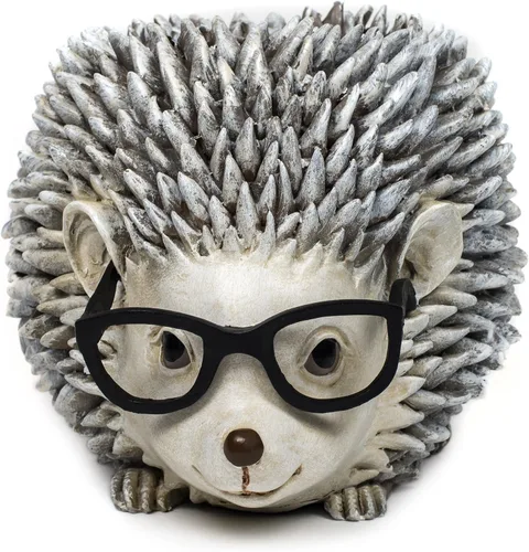 Vista 4 de Roman Giftware Inc., Colección Jardín, Pudgy Pals, erizo de 6.5 pulgadas de alto con gafas, religioso, inspirador, duradero (6 x 10 x 7)