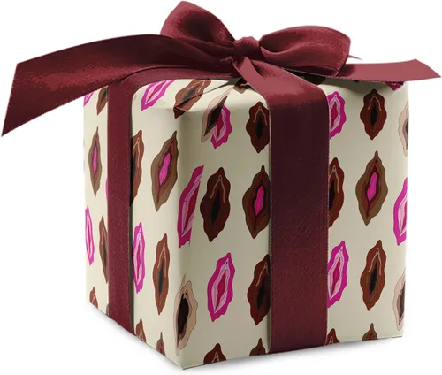 Vista 9 de Papel de regalo con patrón de vagina, papel de regalo de despedida de soltera NSFW, decoración de fiesta sexual (una hoja de 20 x 30 pulgadas)