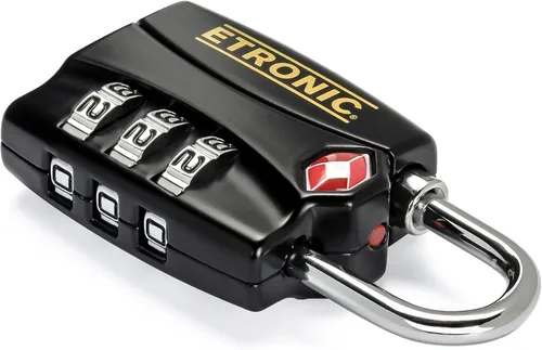 Vista 3 de Etronic Cerradura aprobada por la TSA, TSA, indicador de alerta abierta, combinación reiniciable, cerradura de equipaje aceptada por la TSA, 1-316