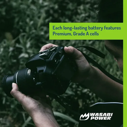 Vista 5 de Wasabi Power Batería (paquete de 2) y cargador de repuesto para Nikon EN-EL25, EN-EL25a, 4241, MH-32 compatible con Nikon Z30, Z50, Z50 II, Zfc