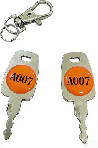 Vista 7 de TSA 007 Key 002 Master - Llaves de repuesto para cerradura de equipaje, 2 llaves de emergencia con anillos para maleta, solución de bloqueo