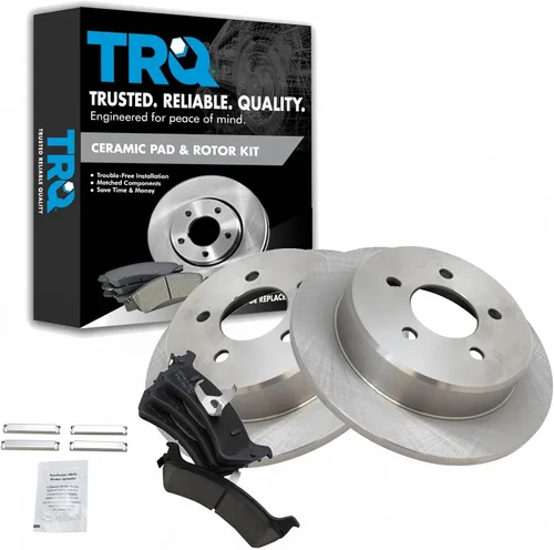 Vista 82 de TRQ Juego de pastillas de freno y rotor de cerámica trasera compatible con Honda Accord V6 1998-02 3.0L con frenos de disco traseros 02-06 Acura RSX