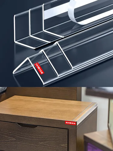 Vista 9 de Protector de esquina de pared transparente autoadhesivo (certificado como respetuoso con el medio ambiente), 6 protectores de esquina y protector