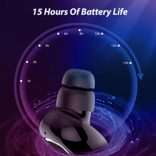 Vista 4 de Xmenha Mini auricular inalámbrico con Bluetooth único, auriculares invisibles, auriculares inalámbricos para orejas pequeñas, auricular Bluetooth