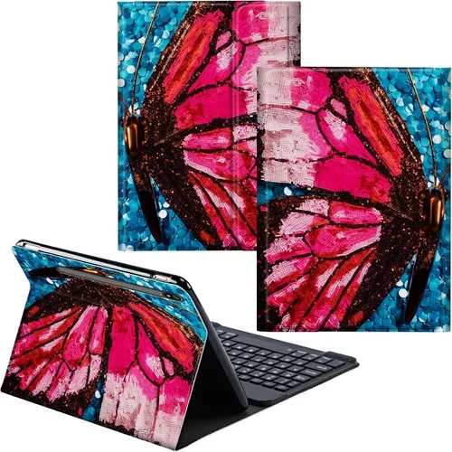 Vista 71 de Para Samsung Galaxy Tab S6 Lite Funda 2022/2020 Teclado Inalámbrico Desmontable Y Cubierta De Soporte De Cuero PU Funda Protectora Para Samsung