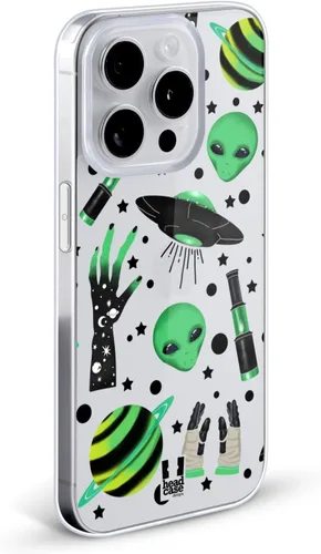 Vista 2 de Head Case Designs Alien Spooky Night - Funda de gel suave [protección de grado militar] compatible con Apple iPhone 13 Pro Max