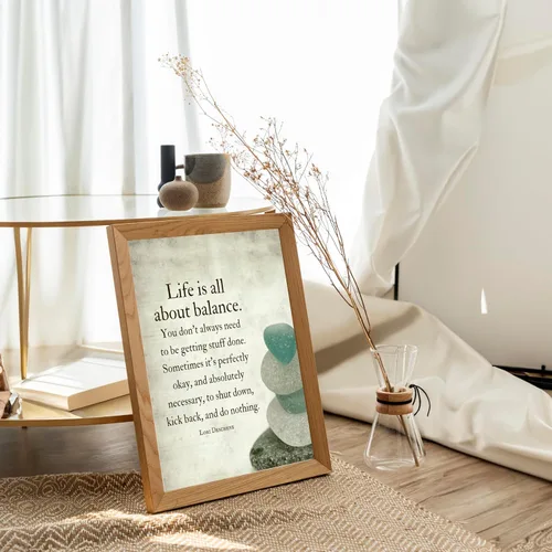 Vista 7 de AMERICAN LUXURY GIFTS Life is All About Balance, 8x10 sin marco