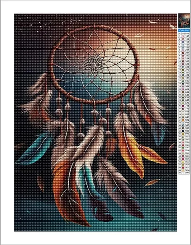 Vista 2 de Kit de números de pintura de diamante 5D, con plumas de diamante completo, kit de bordado de diamantes, adorno de arte para manualidades, 8 x 12