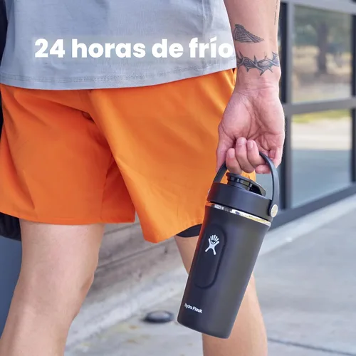 Vista 4 de Hydro Flask Botella agitadora – Botella de gimnasio de acero inoxidable aislada para preentrenamiento y proteína 24 onzas Agave Verde