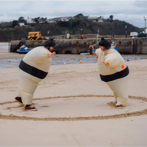 Vista 5 de Bodysocks Disfraz de luchador de sumo inflable para adultos