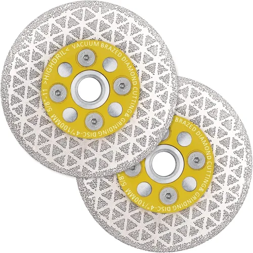 Vista 11 de HIGHDRIL Cuchilla de porcelana de diamante para cortar y moler, diámetro de 4 pulgadas, rueda de copa multiusos de 4 pulgadas, disco de diamante