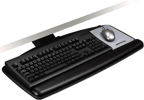 Vista 12 de 3 M Knob Ajuste bandeja de teclado, estándar plataforma, Negro