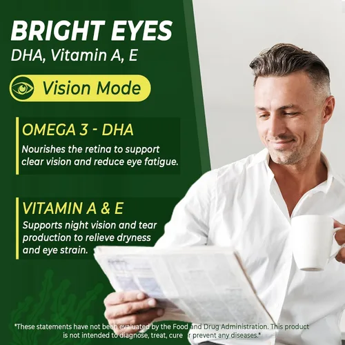 Vista 7 de Gomitas Omega 3 de 2200 mg de aceite de algas (DHA 640 mg y EPA 290 mg) para mujeres y hombres, alternativa de aceite de pescado vegano Omega 3