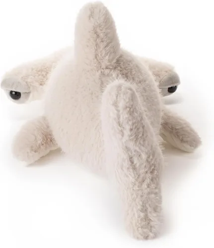 Vista 4 de The Petting Zoo Hammerhead - Peluche de tiburón de peluche, regalos para niños, animales marinos Fuzzlez, juguete de peluche de tiburón gris, 17