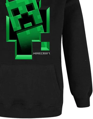 Vista 5 de Minecraft Sudadera con capucha para niños y niños, color negro
