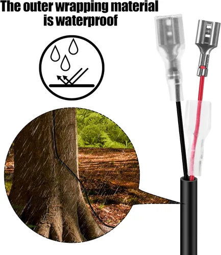 Vista 3 de Cable de alimentación para cámara de sendero, cable de alimentación externo CC de 79 pulgadas compatible con cámara de juego de 0.217 x 0.083 in DC
