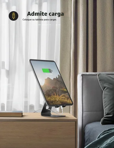 Vista 4 de Lamicall - Soporte para tablet, soporte para escritorio - Soporte de escritorio de tableta ajustable multi-ángulo, compatible con iPad Pro 11, 12.9