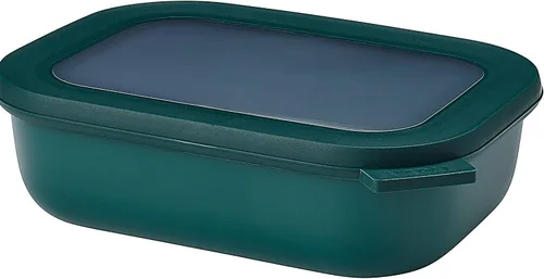 Vista 44 de Mepal Cirqula - Recipiente circular rectangular para almacenar y servir alimentos de 67.6 fl oz / 68 onzas con tapas transparentes, perfecto