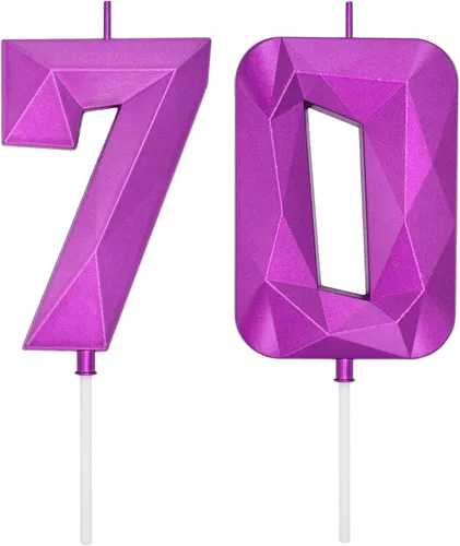 Vista 78 de DERVENTA Vela Grande de Cumpleaños Número 3D Verde Luminoso de 3.7 Pulgadas Celebración de Fiesta Aniversario Decoración Adorno para Pastel 1 Pieza