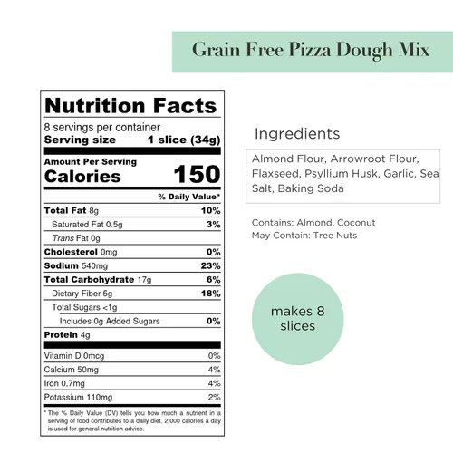 Vista 2 de Stellar Eats Mezcla para hornear masa de pizza sin granos, sin gluten, sin lácteos, a base de plantas, apta para paleo, sin azúcar añadida, a base