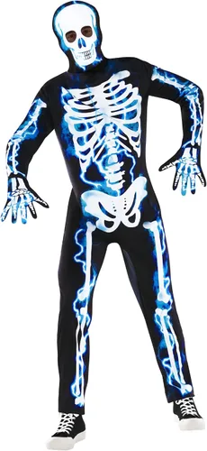 Vista 5 de Morph Mens Skeleton Costume Men Adult Skeleton Suit Outfit Scary Halloween Costumes for Men Adult Skeleton Costume Men