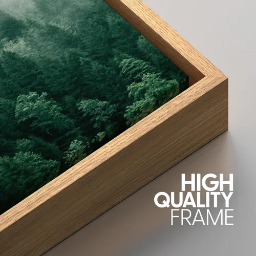 Vista 550 de SIGNWIN Lienzo enmarcado para pared, juego de arte pastel con cadena montañosa, bosque, niebla, naturaleza silvestre, ilustraciones modernas, arte