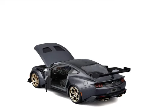 Vista 2 de Maisto 1:18 Edición Especial 2025 Ford Mustang GTD, Gris Metálico