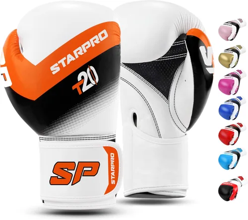 Vista 10 de Starpro Guantes de boxeo con soporte y protección inigualables para la muñeca, entrenamiento, muay thai, hombres y mujeres, varios colores y tamaños