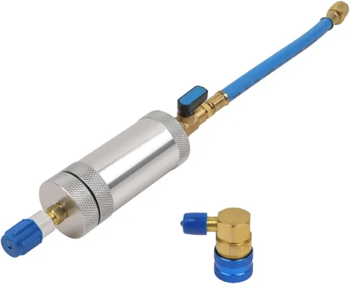 Vista 8 de CMTOOL Herramienta inyector de aceite y tinte de CA con escala, kit de inyector de aceite para compresor R134A, kit de aire acondicionado