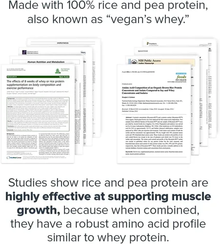 Vista 3 de LEGION Plant+ Proteína vegana en polvo, chocolate, arroz y guisantes, mezcla de proteínas a base de plantas. Sin gluten, sin OMG, endulzado