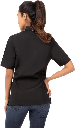 Vista 2 de Chef Works Springfield - Abrigo de chef para mujer Negro