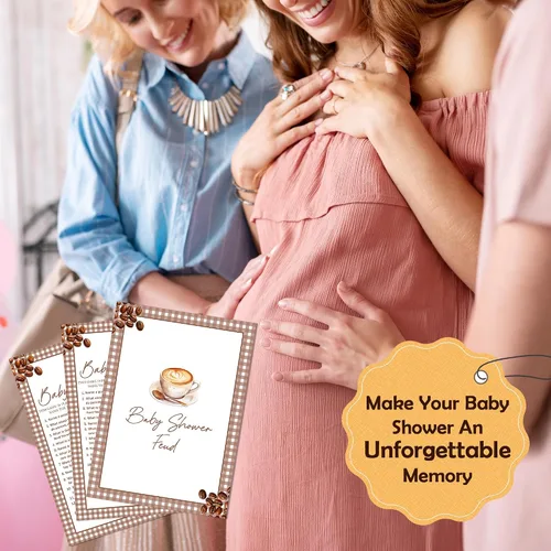 Vista 6 de Baby Feud - Juego de baby shower, estilo café, divertidas tarjetas de relleno para niños y niñas, decoración de mesa de fiesta de revelación