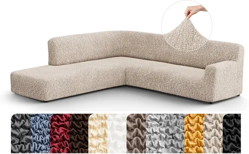 Vista 24 de PAULATO BY GA.I.CO. Funda de Sofá Seccional - Funda para Sofá en Forma de L con Chaise - Fundas Lavables para Sofá Esquinero - Funda Elástica