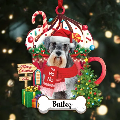 Vista 31 de Amantes de los perros de Navidad – Navidad de perros disponibles para muchos perros Shi Tzu – Adorno con forma personalizada, adorno de Navidad