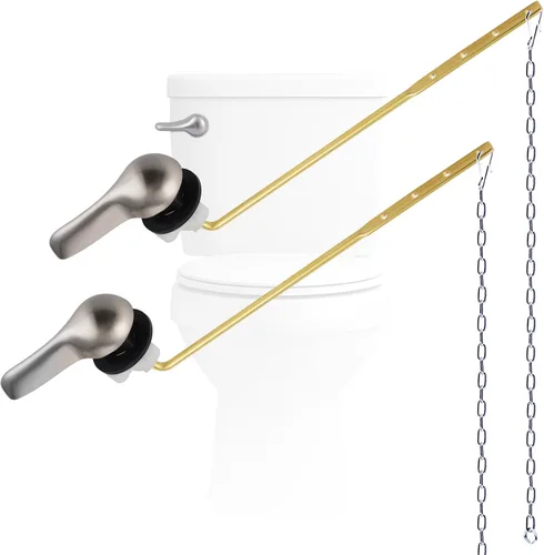 Vista 7 de Hygie Rinse Kit de repuesto de mango de inodoro de metal, ajuste frontal universal, palanca de inodoro compatible con estándar americano/Glacier