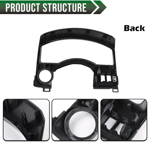 Vista 4 de GRAND ORANGE Panel de instrumentos y salpicadero con cubierta de medidor Compatible con Nissan Titan 2004 2005 2006 / Se ajusta al panel