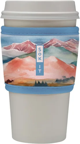 Vista 56 de Sok It HotSok Coffee & Tea - Funda de neopreno con aislamiento reutilizable (floral abstracto)