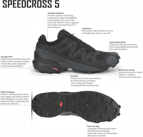 Vista 2 de Tenis Salomon Speedcross 5 Trail para correr en senderos para hombre