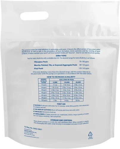 Vista 2 de Pool Mate Aumento de alcalinidad prémium de 5 libras para piscinas, 100% bicarbonato de sodio