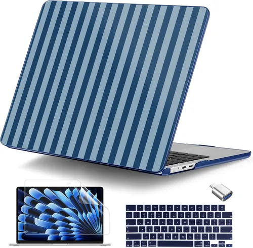Vista 21 de Funda para MacBook Air de 15 pulgadas M5 M4 M3 M2 Chip 2026 2025 2024 2023 (modelo A3448 A3241 A3114 A2941), carcasa rígida con cubierta de teclado